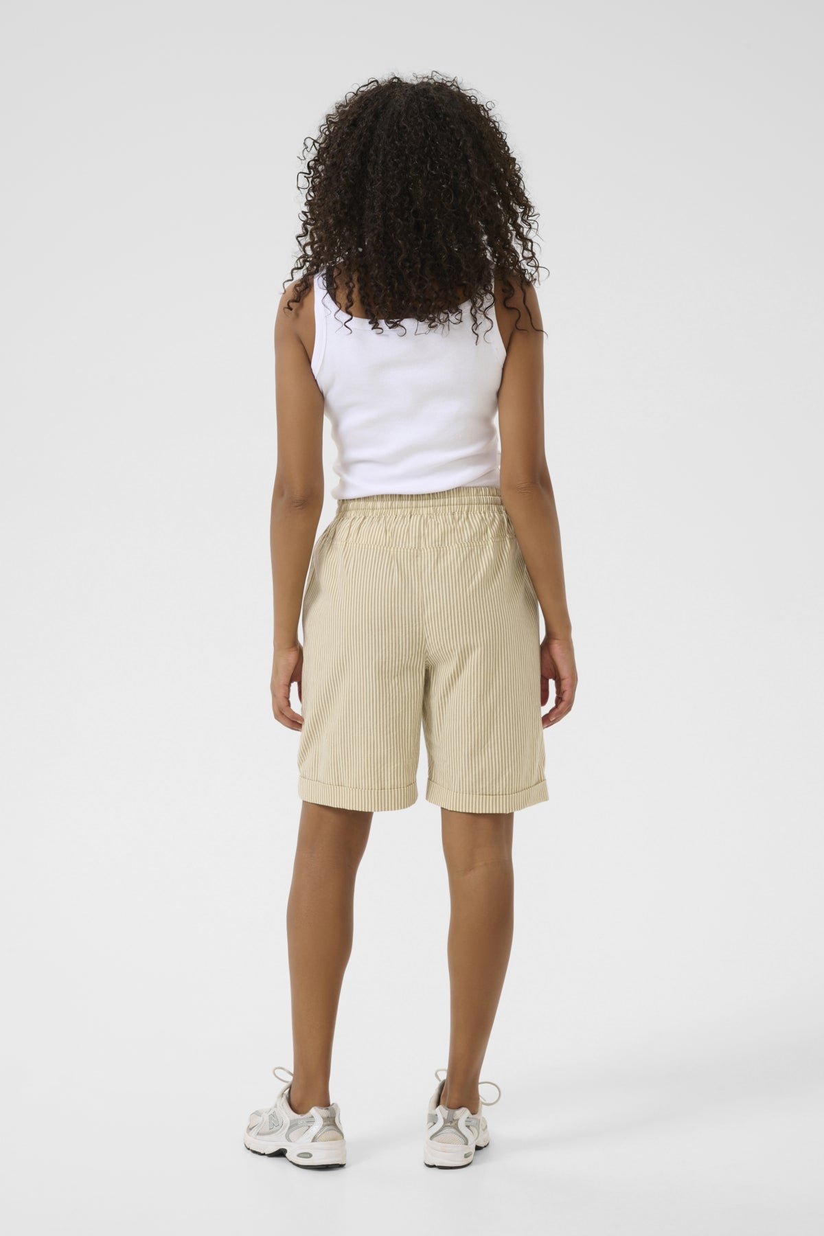 KAnaya Striped Shorts Chinchilla / White stripe - 10509008