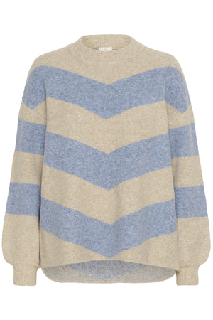 KAverana Knit Pullover FeatherG.M./Windward Blue Stl. - 10509061