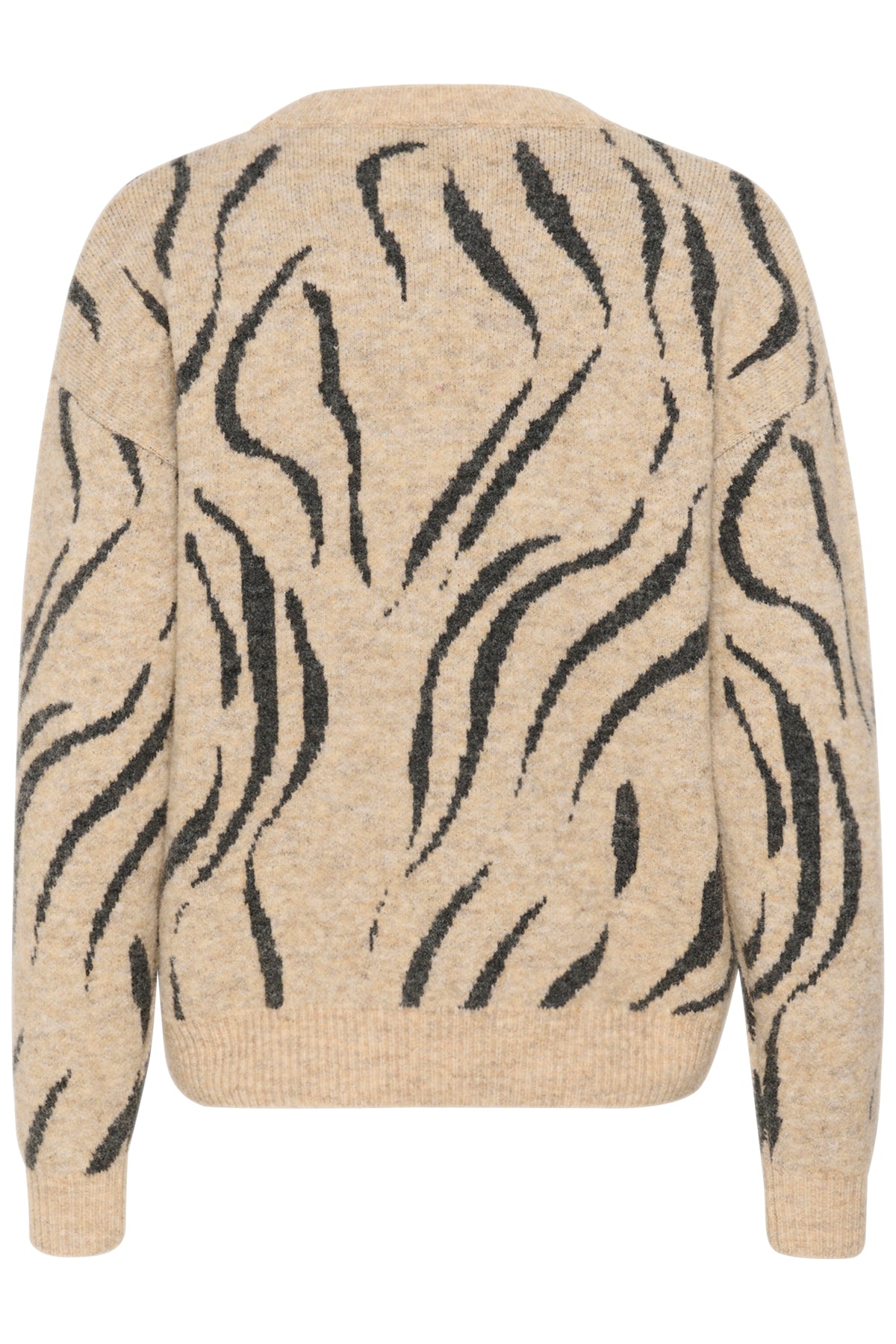 KAbillie stickad tröja Feather Gray Mel/Dark Grey Mel - 10509148