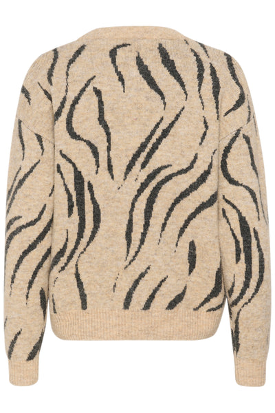 KAbillie stickad tröja Feather Gray Mel/Dark Grey Mel - 10509148 Thumbnail