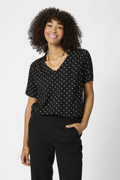 KAtina Printed Blouse Black/Chalk Dot - 10509474 Thumbnail