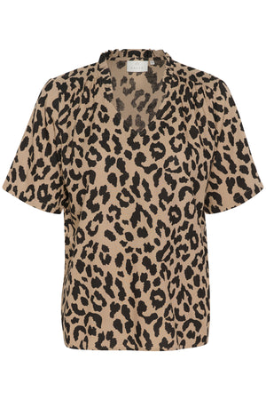 KAtina Printed Blouse Brun/Svart Animal Print - 10509474