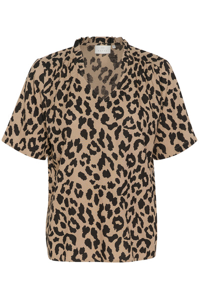 KAtina Printed Blouse Brun/Svart Animal Print - 10509474 Thumbnail