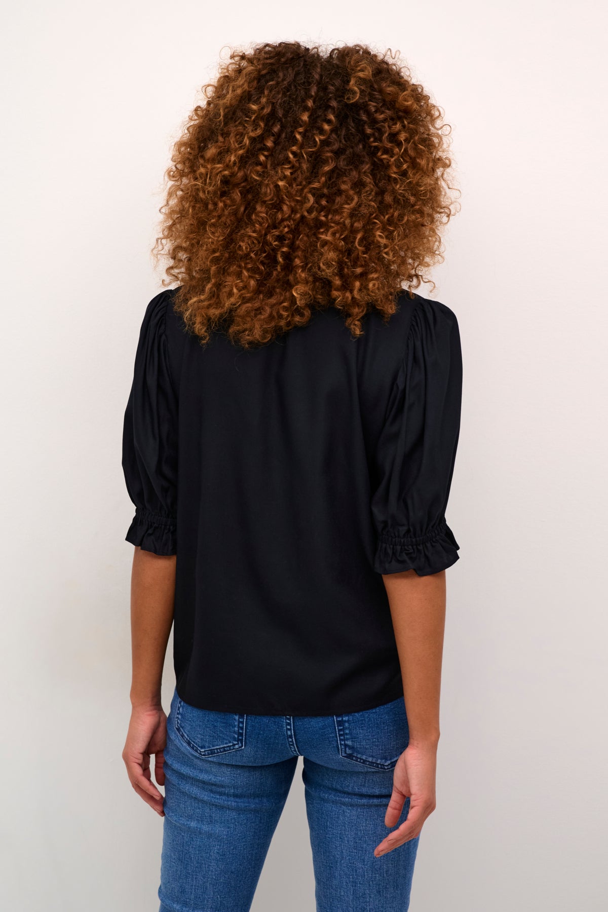 KAelly Solid Blouse Black deep - 10509612