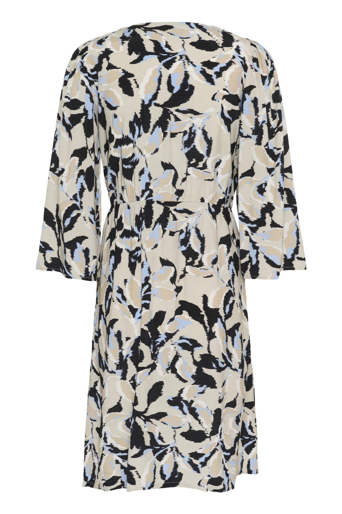 KApedra Kort Klänning Beige/Svart/Blå Blurry Leaf - 10509622