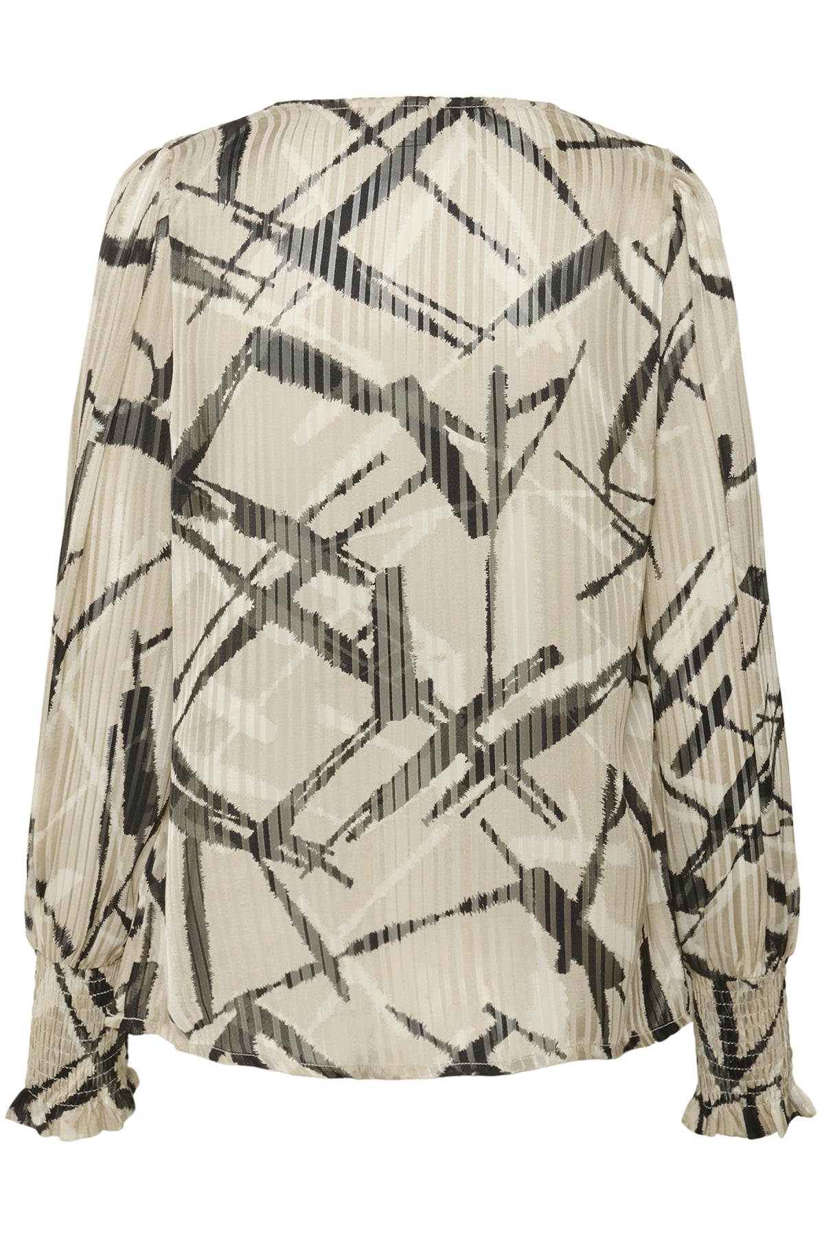 KAarchy Blouse Feather Gray/Black Graphic - 10509627