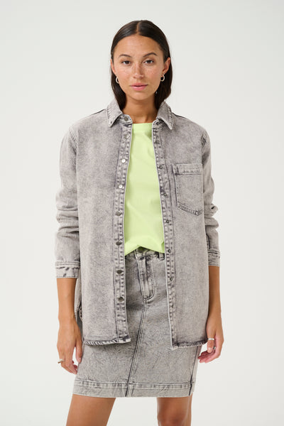 KAamelia Denimskjorta Gråtvättad denim - 10509655 Thumbnail