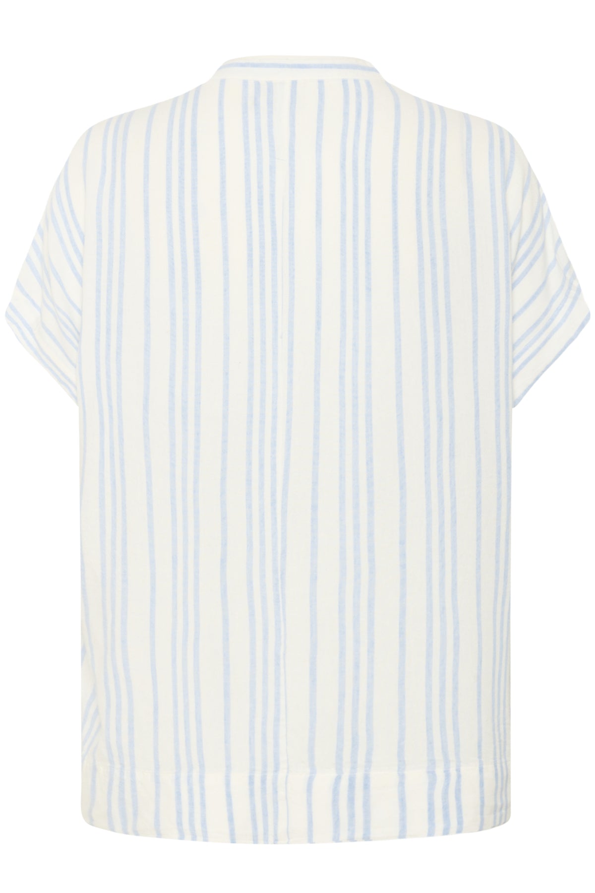KAmilia Wing SL Blouse Chalk/Soft Chambray Stripe - 10509670