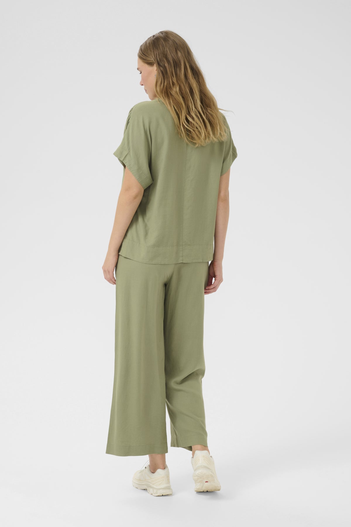 KAmilia Wing SL Blouse Oil Green - 10509670