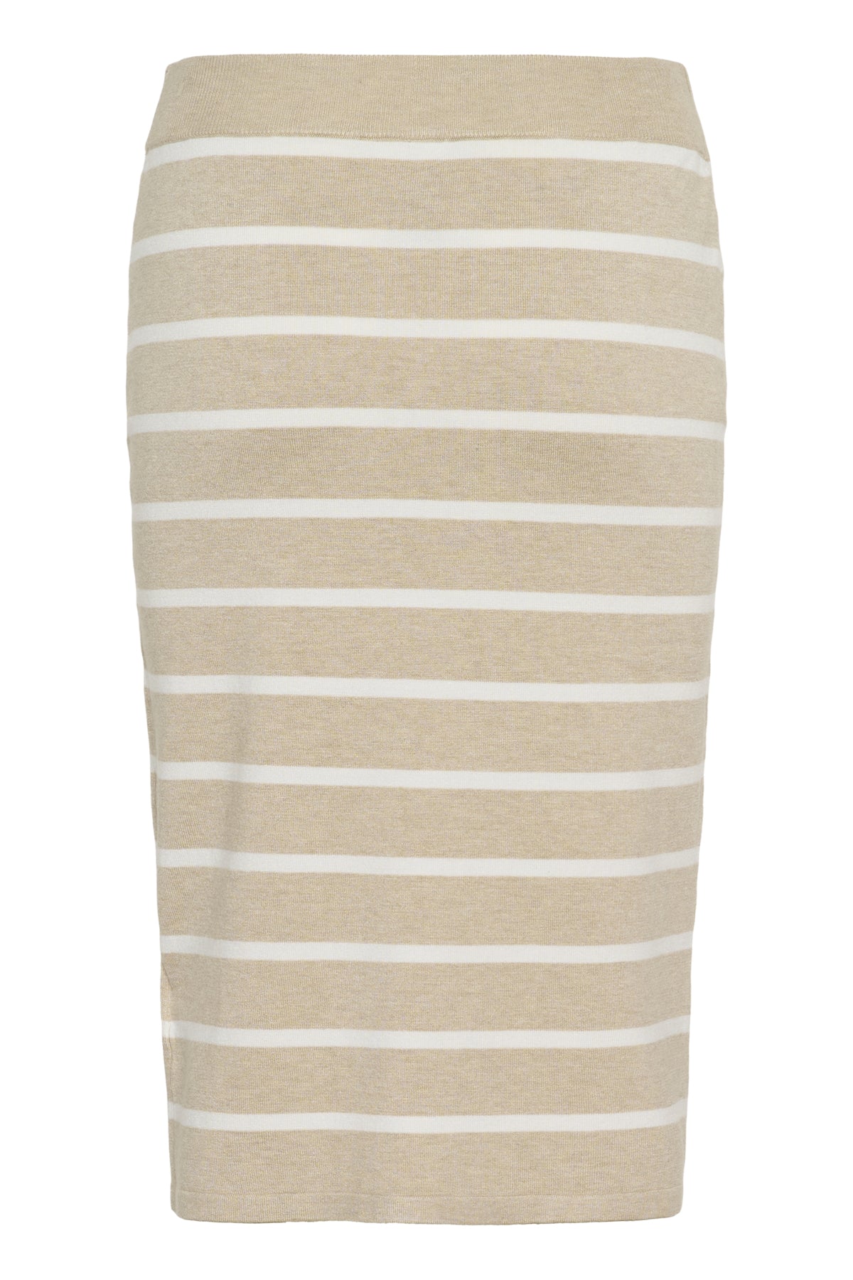 KAlizza Stickad kjol Feather Grey Mel./Chalk Stripe