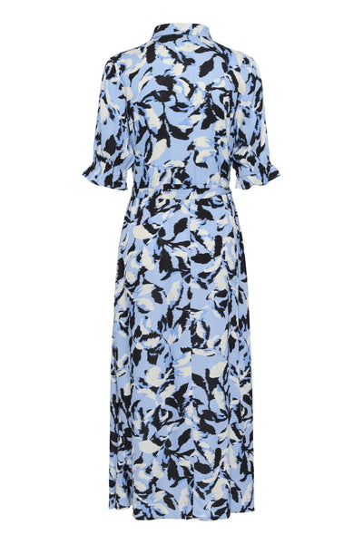 KAmira Plain Weave Klänning Print Blue Flower Print Thumbnail