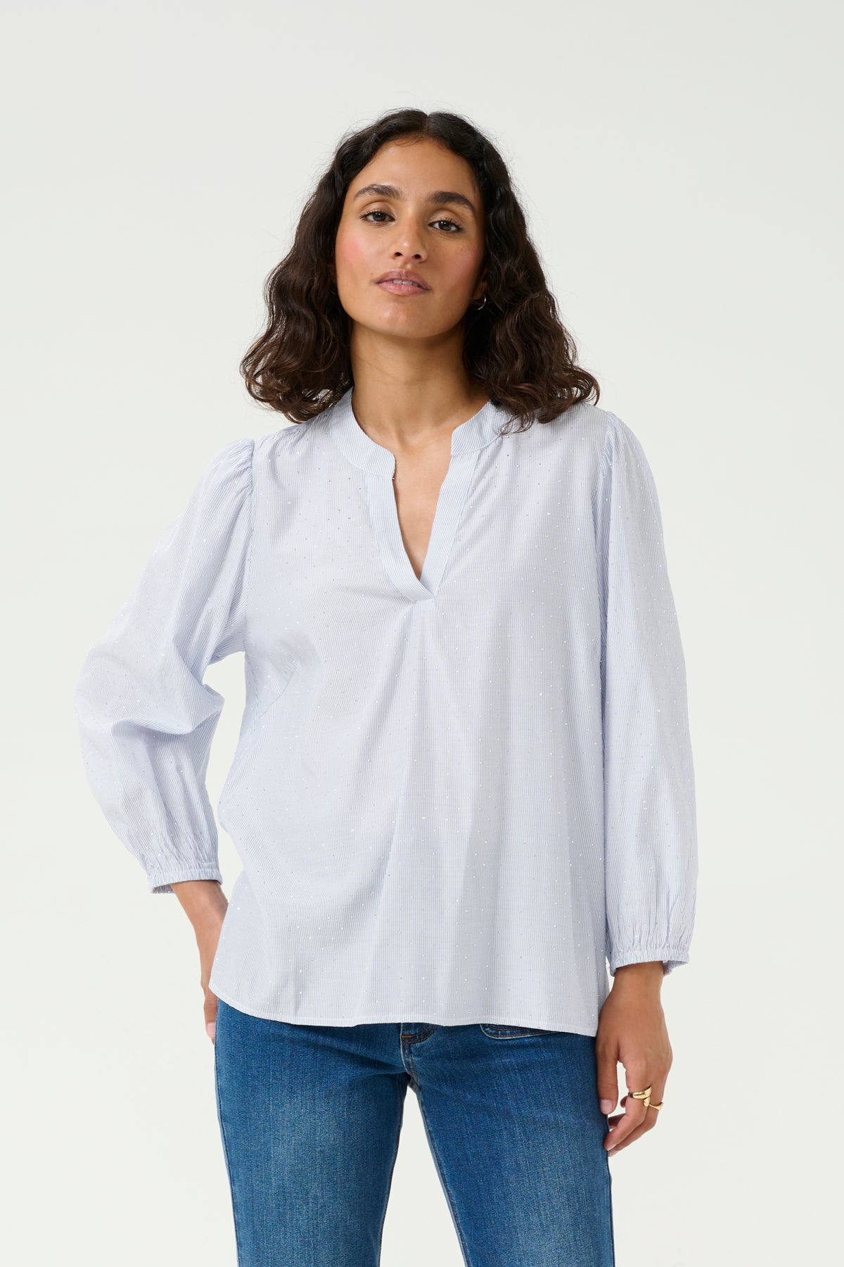 KAmilena Blouse Blue/White Stripe - 10509810