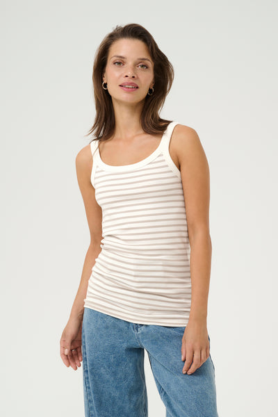 KAliddy Tank Top Chalk/Feather Gray Stripe - 10509814 Thumbnail