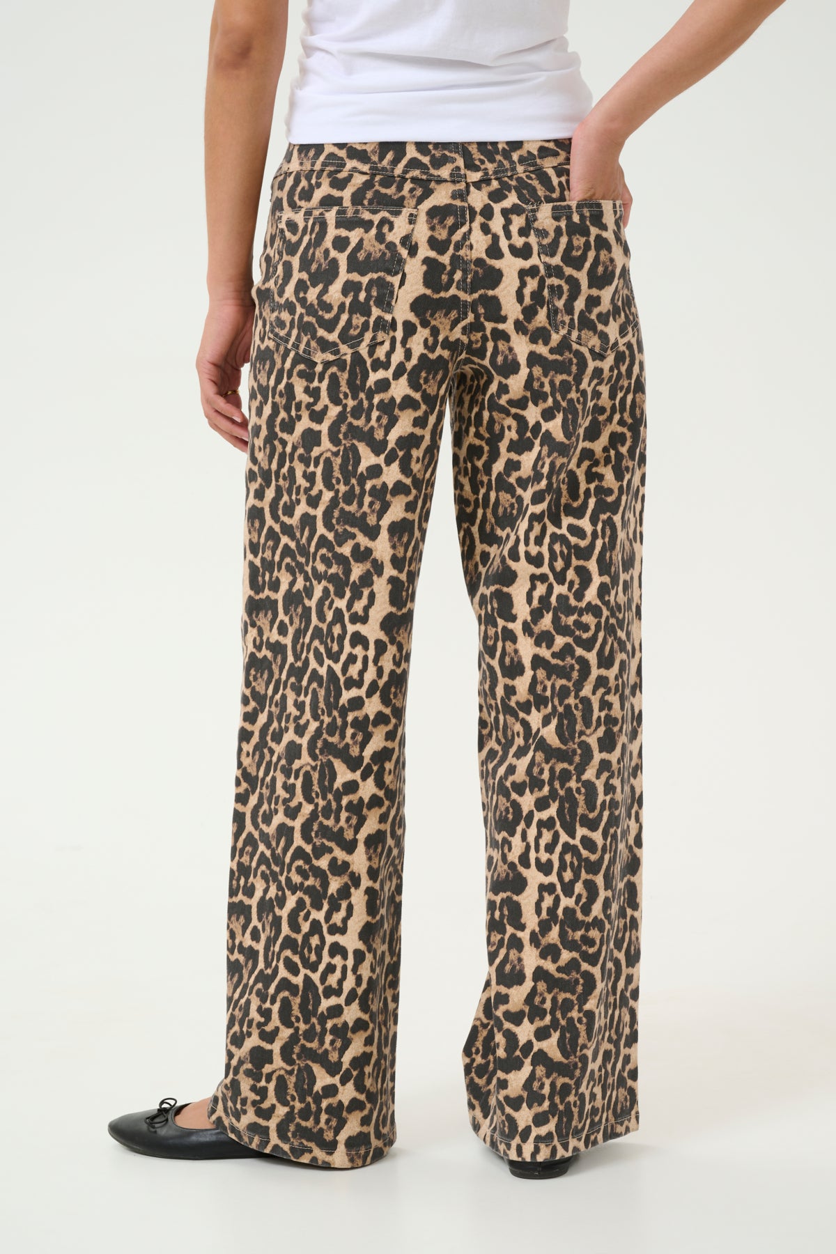 KAleonora Jeans Naturell Leopardmönster - 10509818