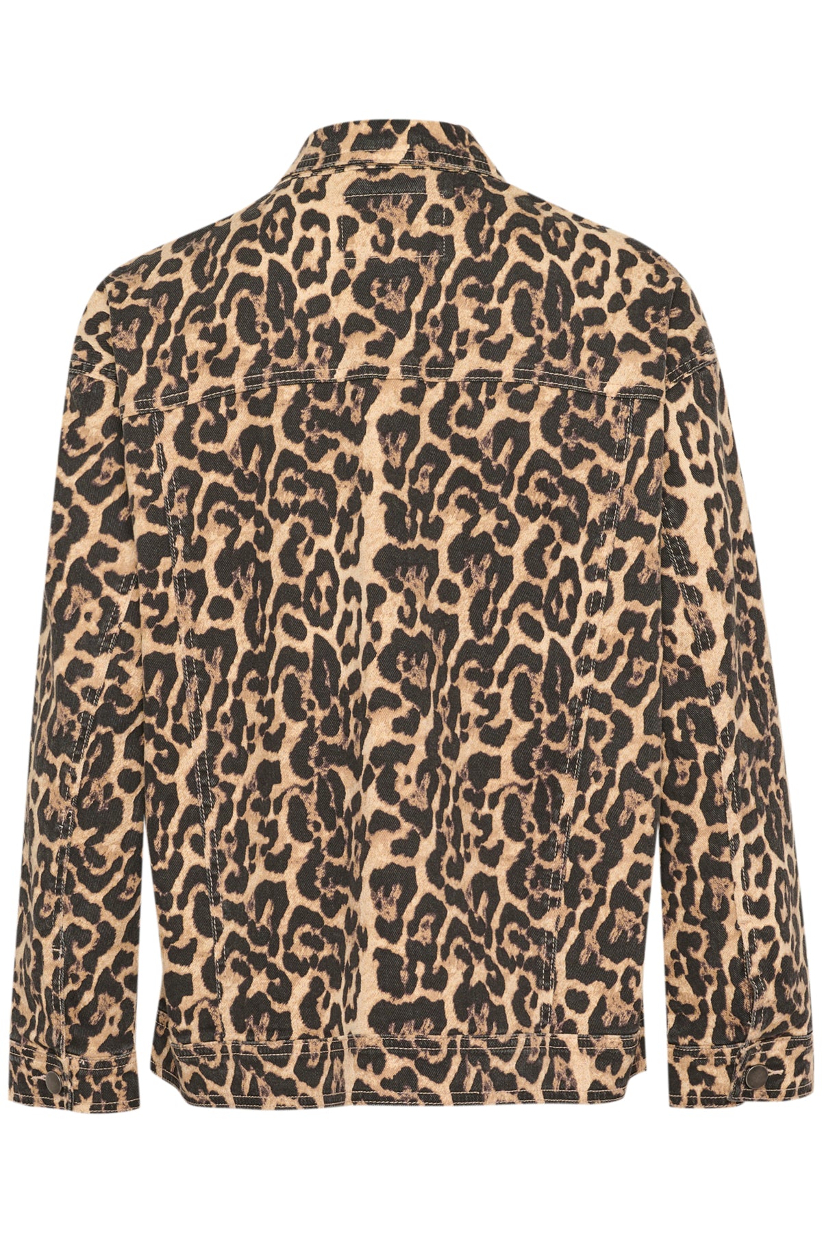 KAleonora Denimjacka Naturel Leopardmönster - 10509819