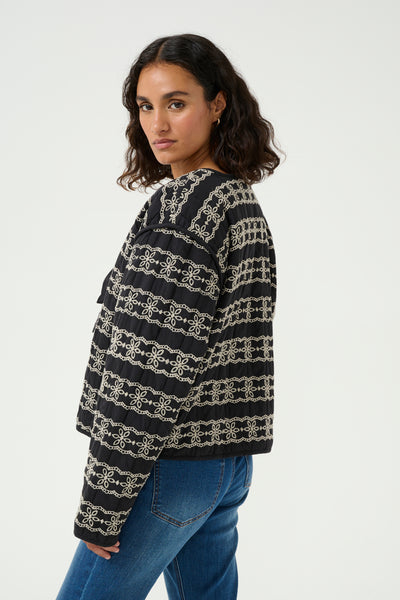 KAronia Jacka Svart / Chalk broderi - 10509824 Thumbnail