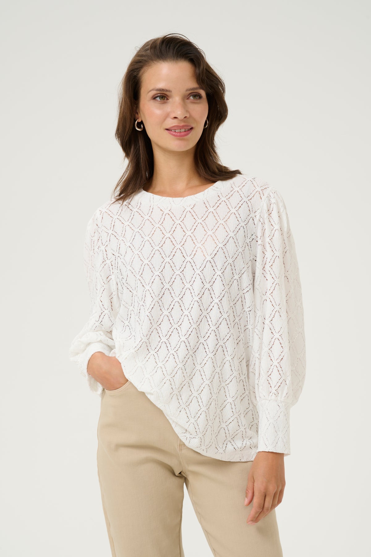 KAtio Lace Blouse Chalk - 10509843