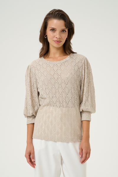 KAtio Lace Blouse Feather Gray - 10509843 Thumbnail