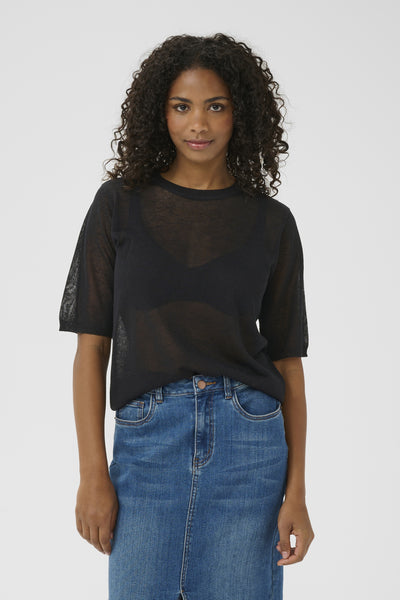 KAlinn stickad tröja Black deep - 10509844 Thumbnail