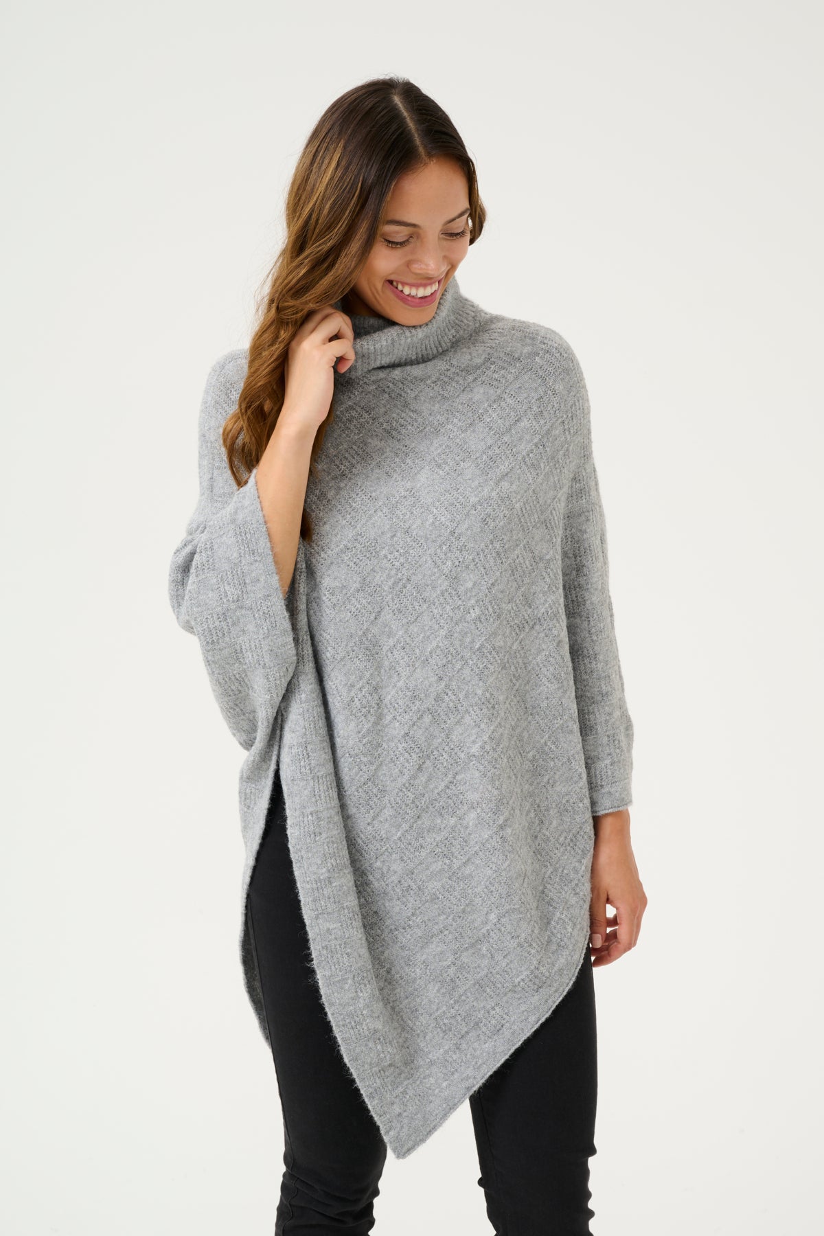 KAlouie Poncho Gråmelerad - 10509849