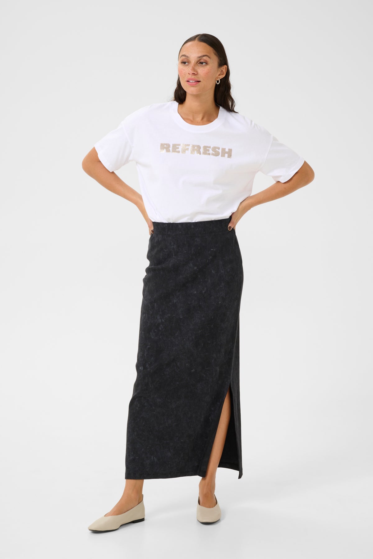 KAdodal Rib Skirt Black washed rib - 10509880