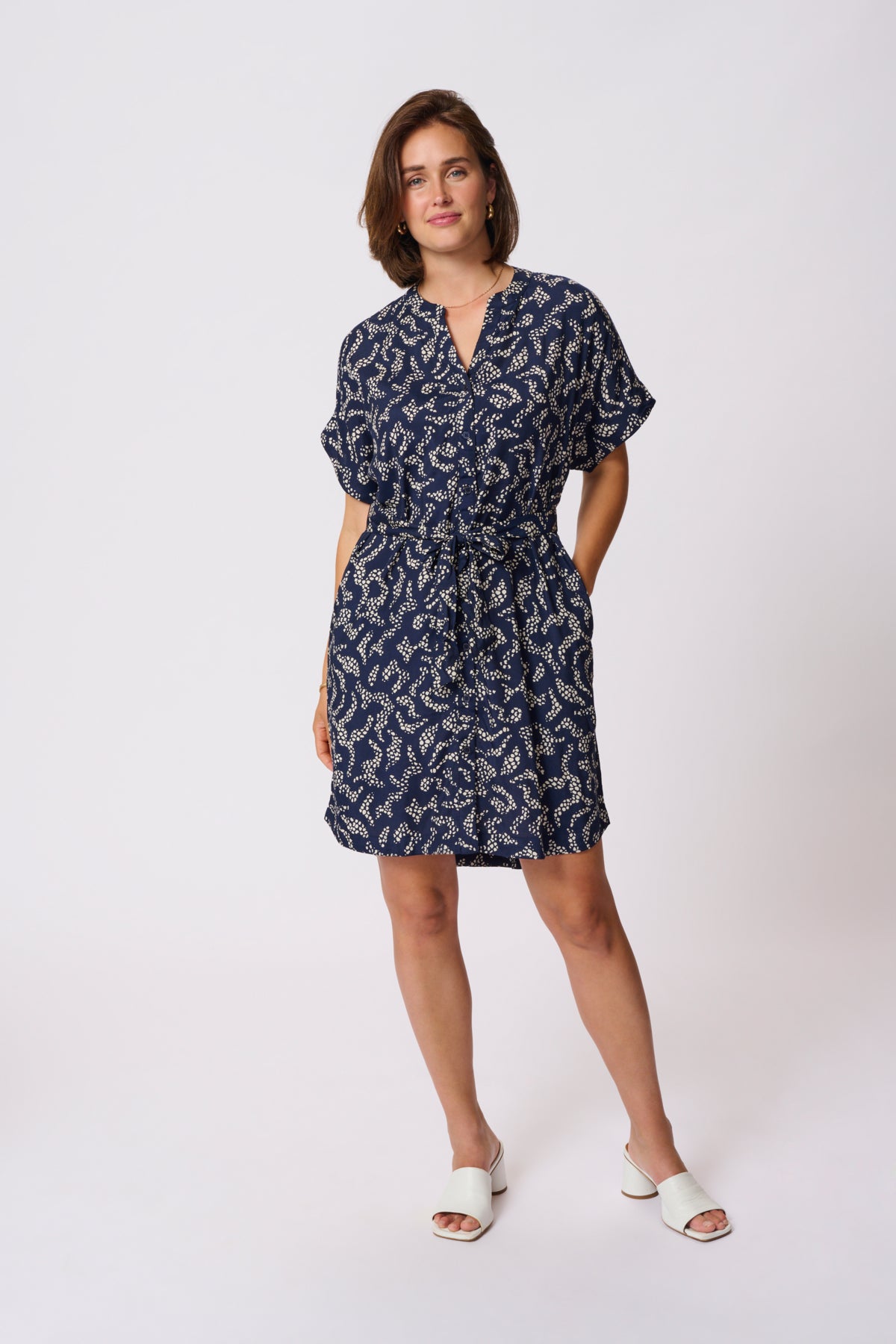 KAbarton Skjortklänning Midnight Marine Lace Print - 10509919