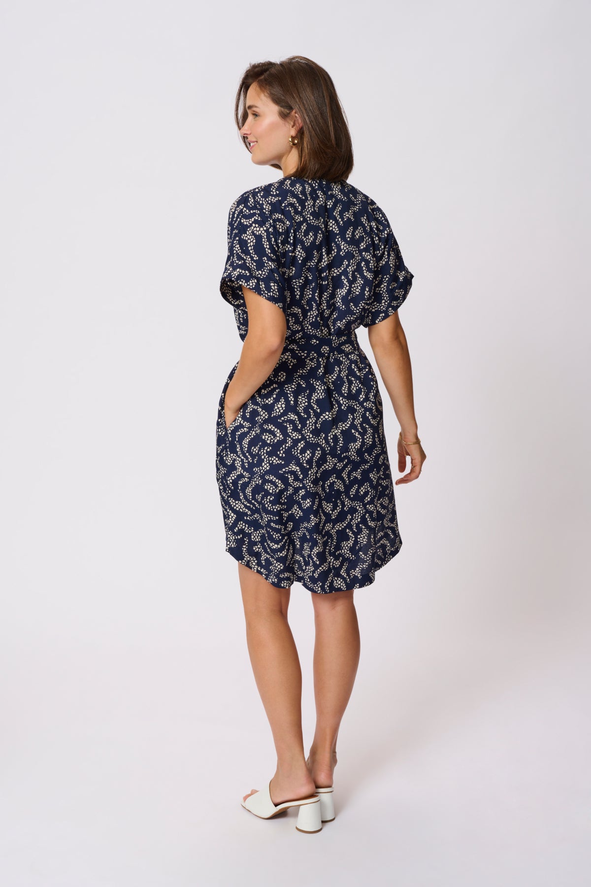 KAbarton Skjortklänning Midnight Marine Lace Print - 10509919