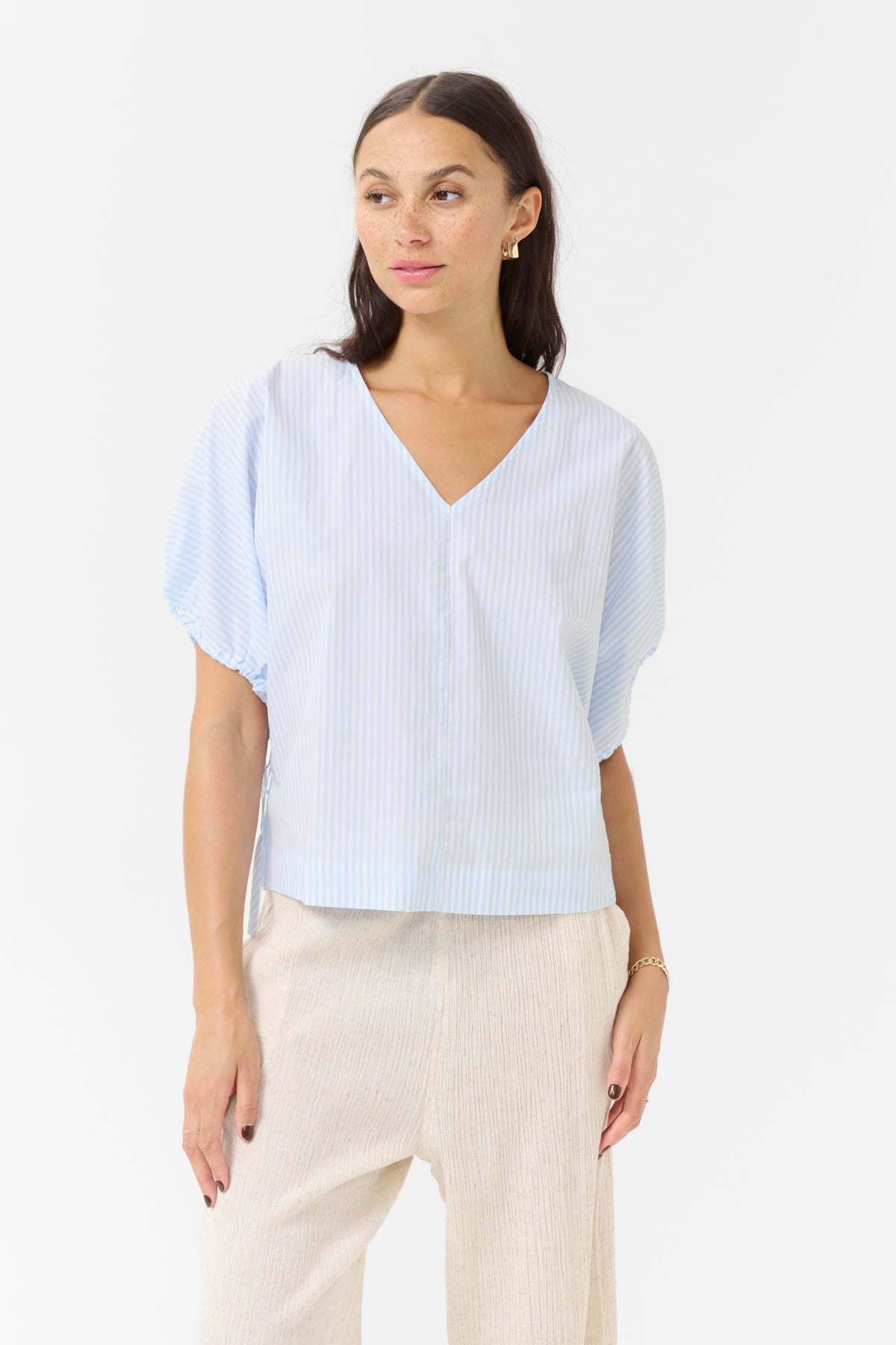 KAbeth Blouse Nantucket Breeze/Chalk Stripe - 10509937