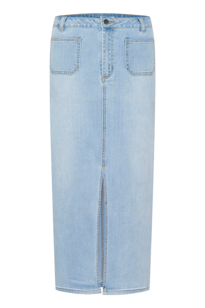 KAkarla Denimskirt Ljusblå Tvättad Denim - 10509960 Thumbnail