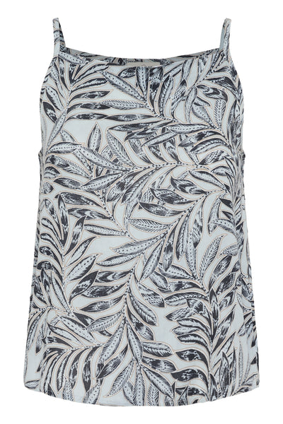 KAthora Amber Blus Blue Leaf Print - 10510039 Thumbnail