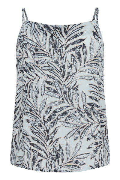 KAthora Amber Blus Blue Leaf Print - 10510039 Thumbnail