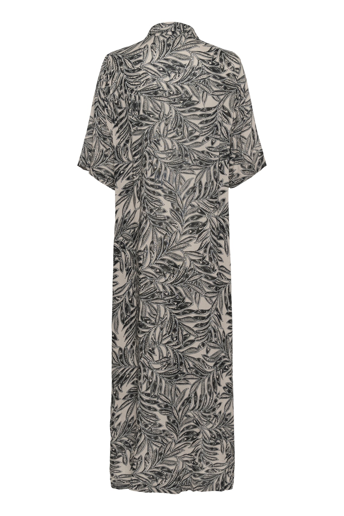 KAthora Amber Skjortklänning Feather Gray Leaf Print - 10510040