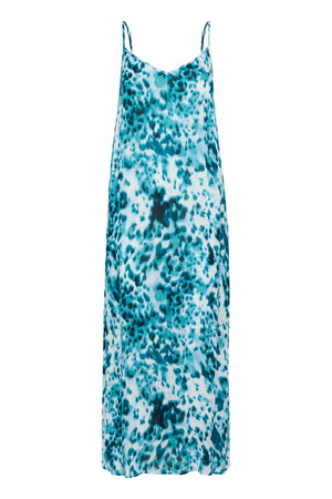 KAthora Amber Singlet Dress Teal Leopard Print - 10510045