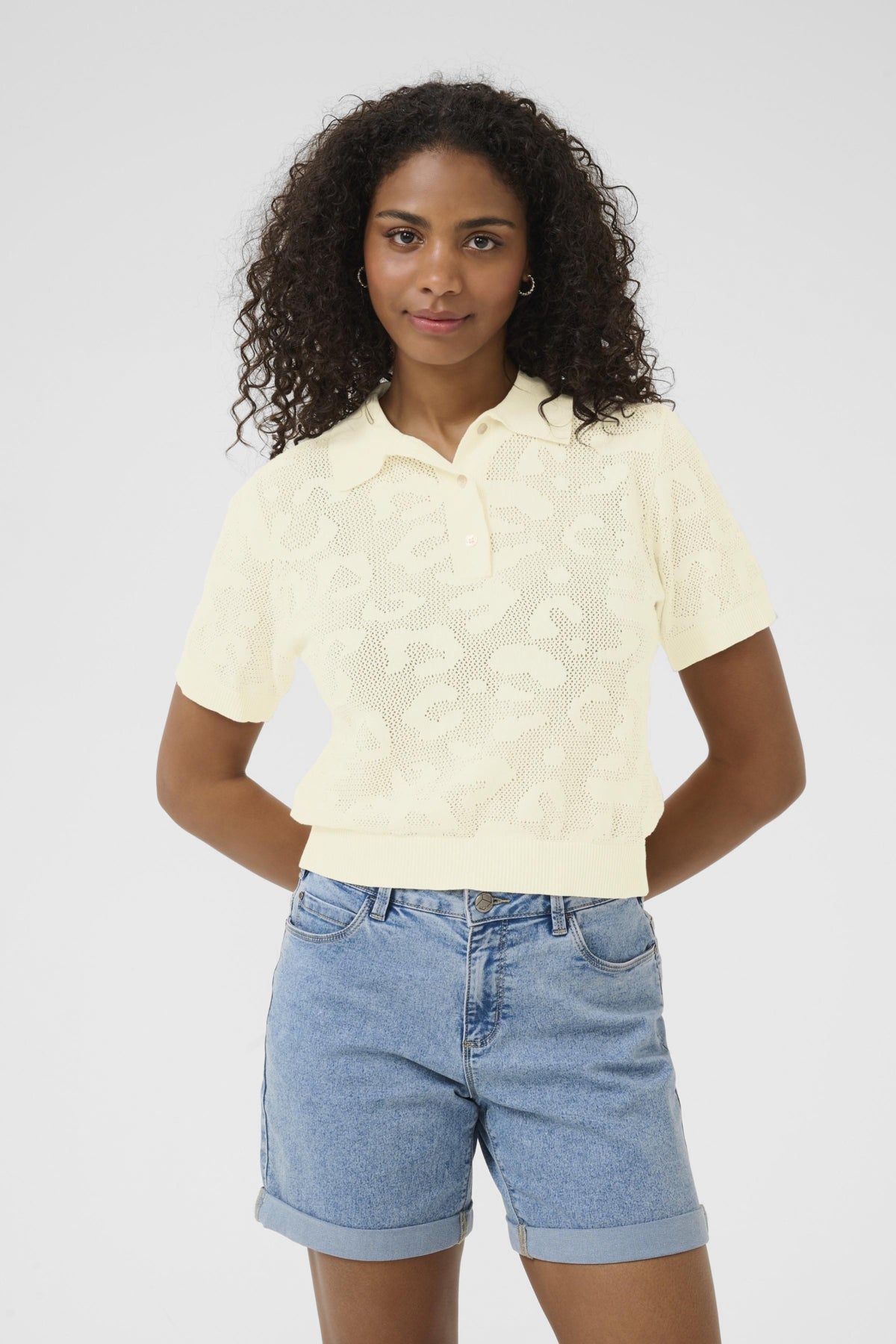 KAabela Knit Polo Turtledove - 10510063