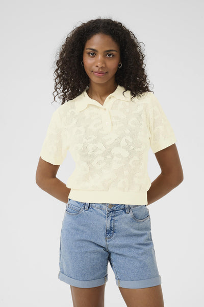 KAabela Knit Polo Turtledove - 10510063 Thumbnail