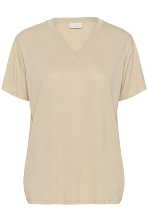 KAmaria V-ringad t-shirt Feather Gray - 10510066