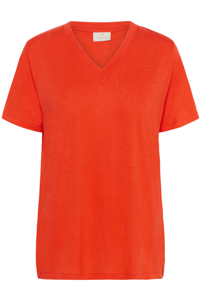 KAmaria V-neck T-Shirt GRENADINE - 10510066 Thumbnail
