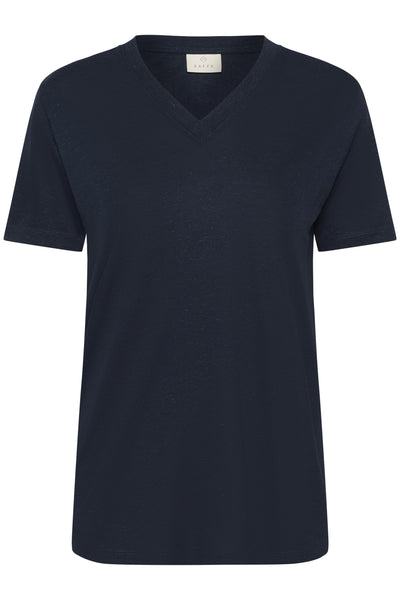 KAmaria V-ringad T-shirt Midnight Marine - 10510066 Thumbnail