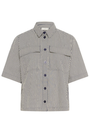 KAnaya randig skjorta Midnight/White Stripe