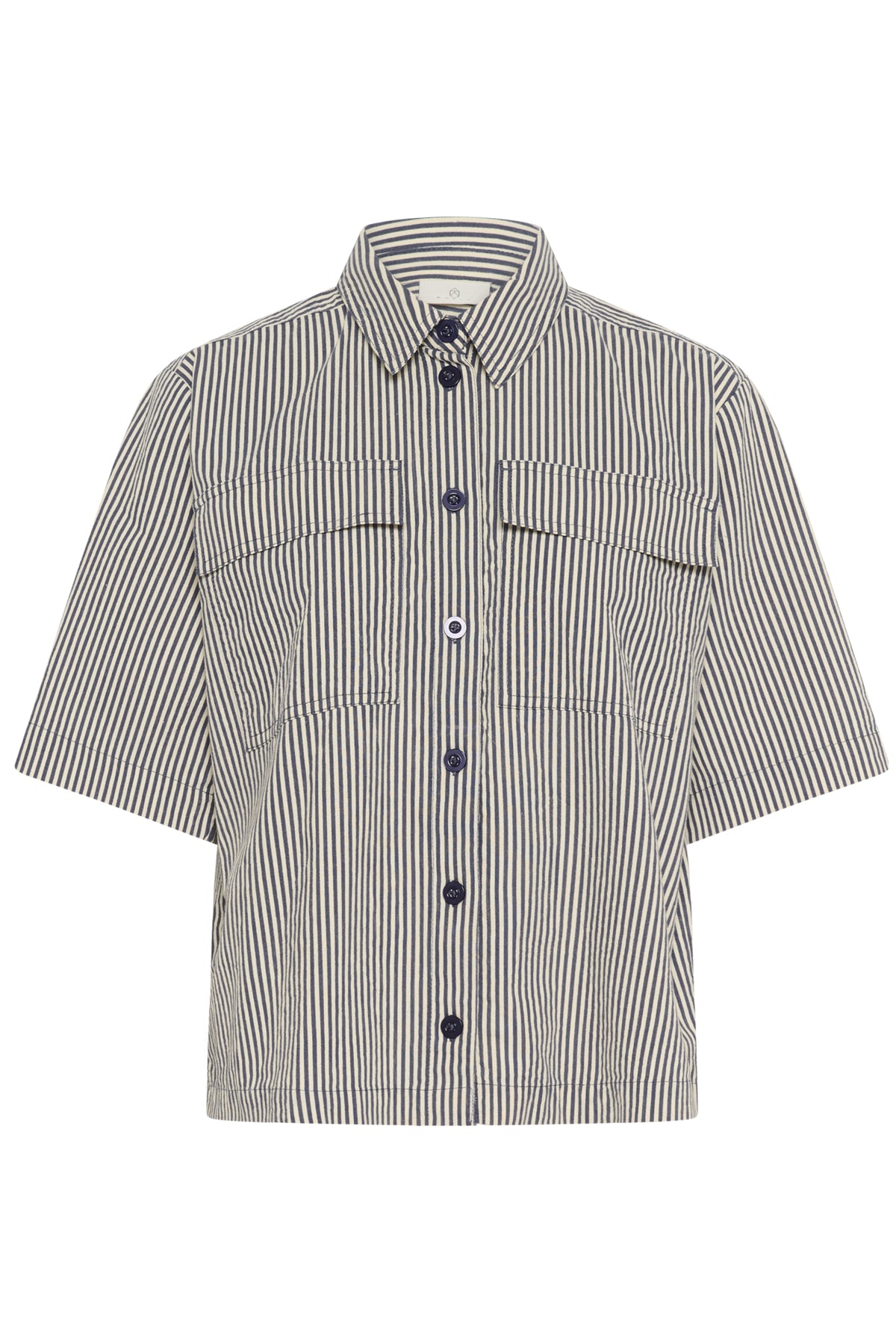 KAnaya randig skjorta Midnight/White Stripe