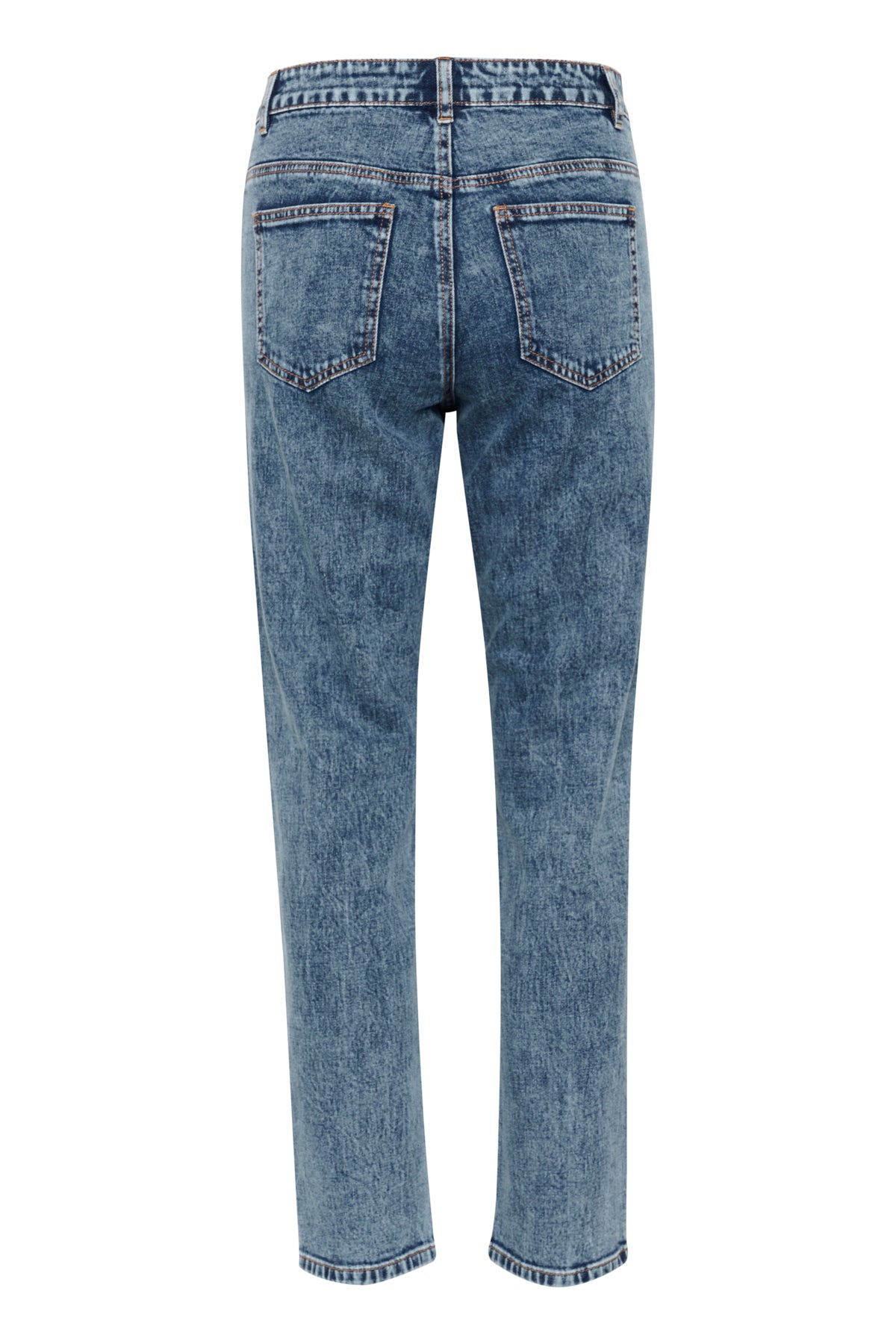 KAeloise HW Slim Jeans Washed Medium Blue Denim - 10510130
