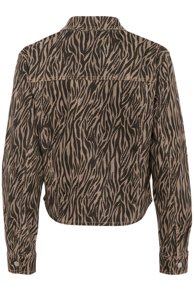KAleondra Denim Skjorta Feather Gray / Black Animal - 10510133 Thumbnail