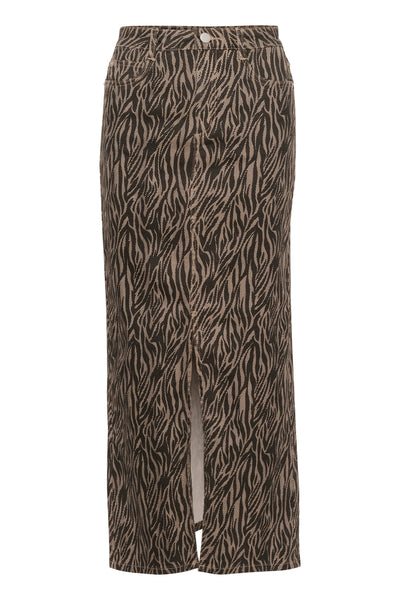 KAleondra Denimkjol Feather Gray / Black Animal - 10510135 Thumbnail