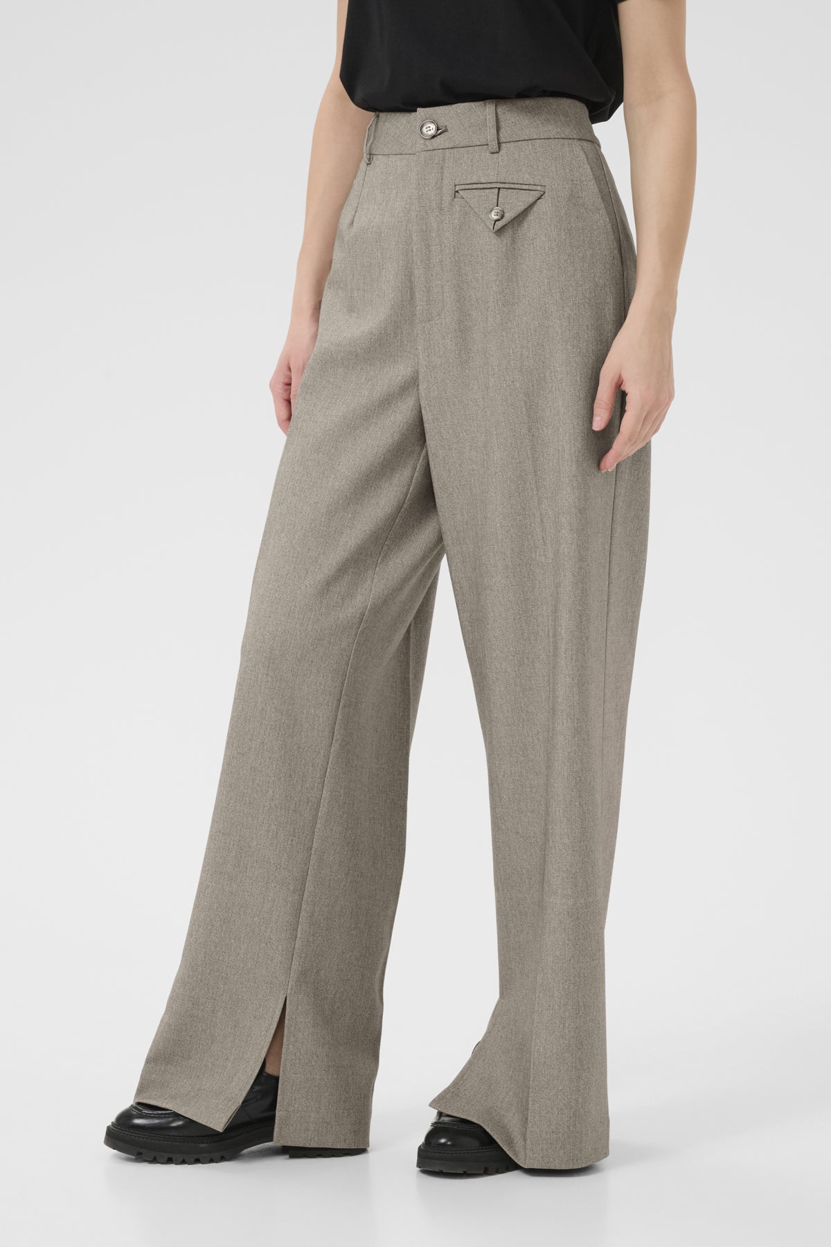 KAtilla Wide Pants Feather Gray Melange - 10510149