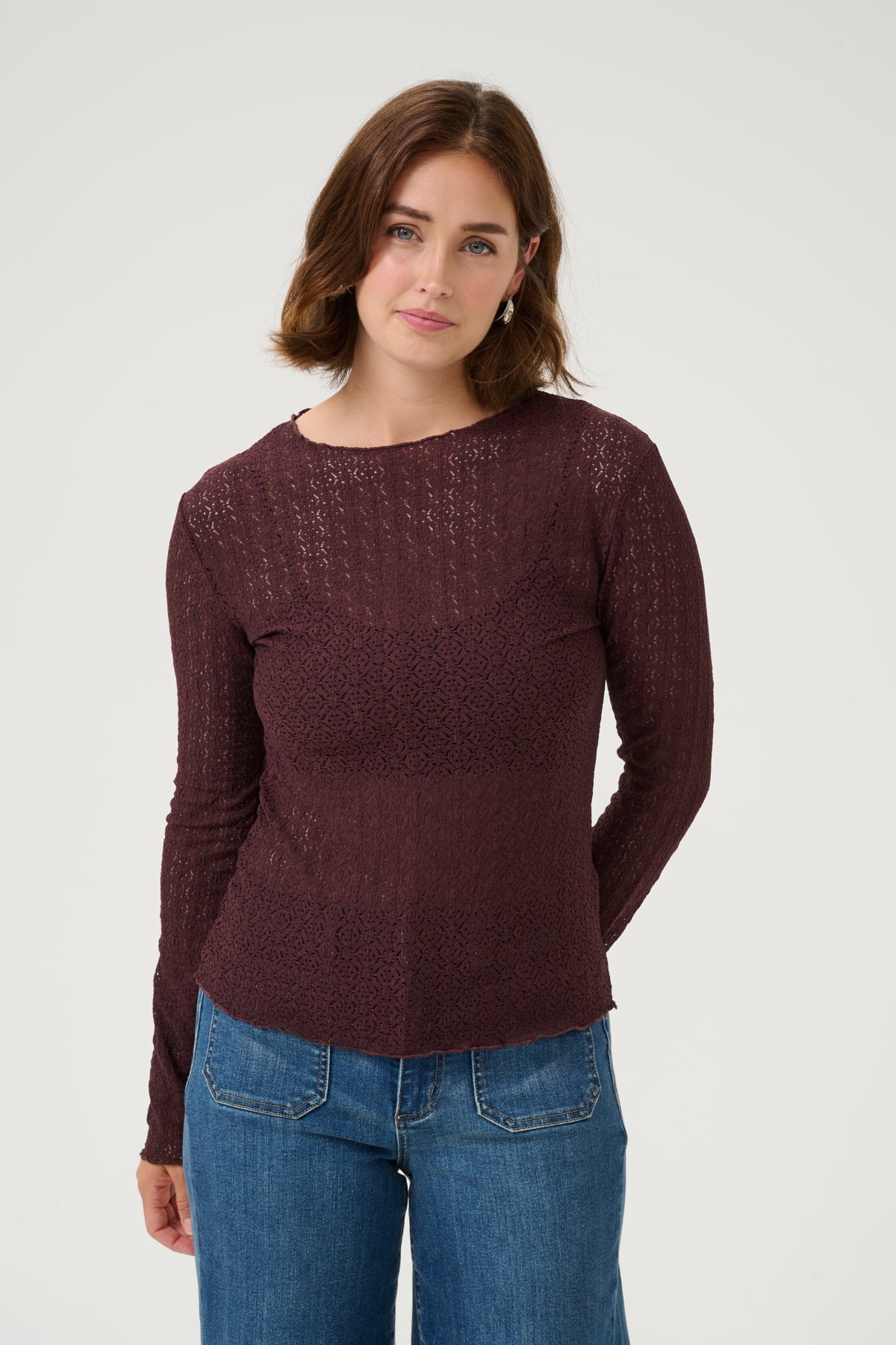 KAnomi Lace Blouse FUDGE - 10510165