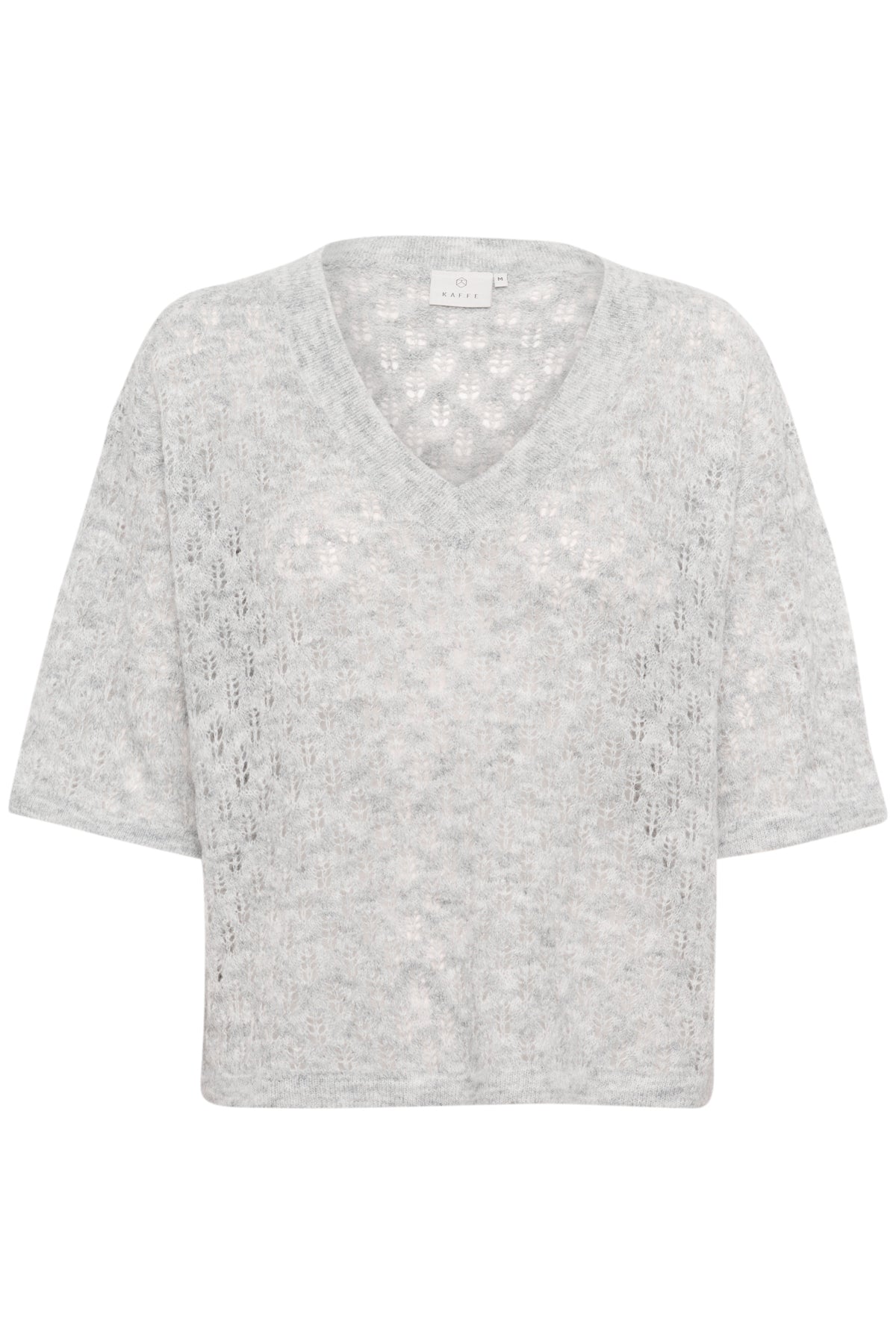 KAlourine V-Neck Pullover Light Grey Melange - 10510171