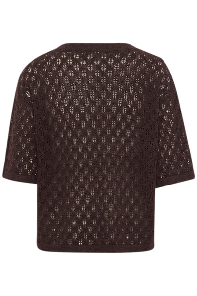 KAlourine V-Neck Pullover Fudge Melange - 10510171 Thumbnail