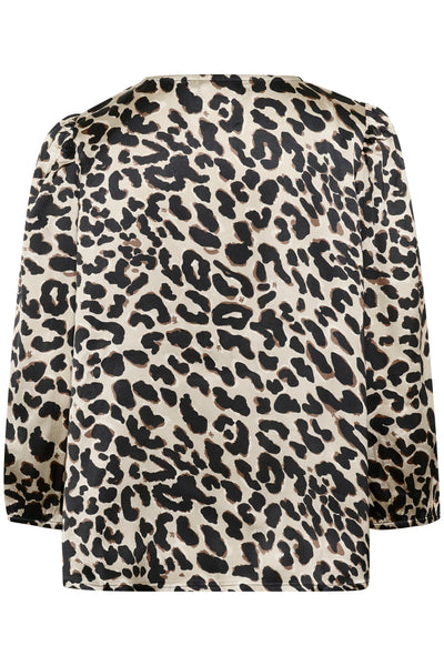 KAmagda Blus Brun Leopard Thumbnail