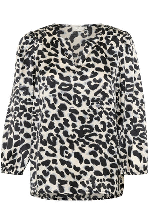 KAmagda Blus Grå leopard