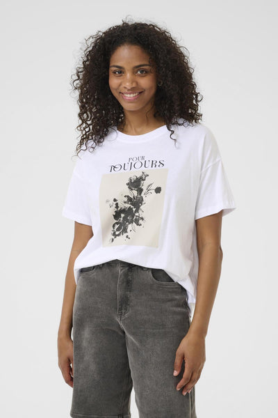 KAvivie T-Shirt Optical White/Flower Square - 10510215 Thumbnail